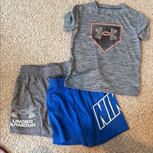 Under Armour Gray and Blue Athletic Set